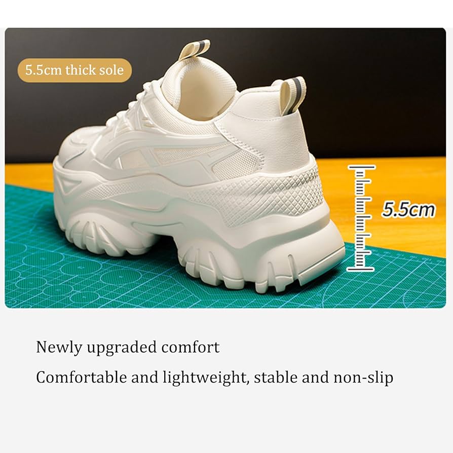 サッキー☆ Amazon.com: ZFBBD Women's Chunky Platform Sneakers Casual